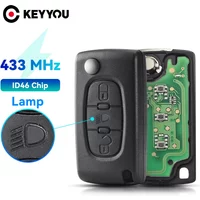 KEYYOU For Citroen C5 X7 C2 C3 C4 Grand Picasso Berlingo C6 C8 3 Buttons light Remote Car Key VA2/HCA 433Mhz ID46 CE0523 Ce0536