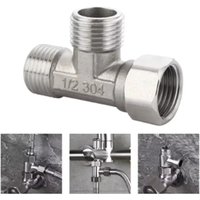 Heavy Duty Stainless Steel T Valve G1/2 Diverter Adapter 3 Way Connector Used For Bathroom Bidet Sprayer Shower Faucet