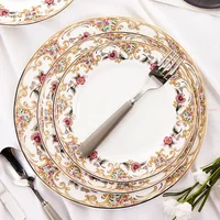 Bone plate tableware set, food ceramic plate