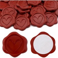 10Pcs Wax Seal Stickers Self-Adhesive, Envelope Seal Heart, Invitation for Wedding Valentine's Day Bridal Shower Party Supply