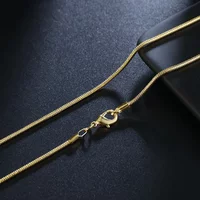 Hot classic 18K gold 925 Sterling Silver 1MM Snake Chain Necklaces 16-30 Inch Women Men high quality party wedding Jewelry Gifts