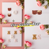 Cartoon Bear Polymer Clay Cutter Cute Bear Earring Soft Pottery Clay Molds DIY Earring Jewelry Pendant Making Clay Cutting Tools