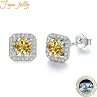 JoyceJelly 8H8A coupe D couleur VVS Moissanite diamant boucles d'oreilles de luxe en argent Sterling 925 bijoux pour les femmes prix de gros