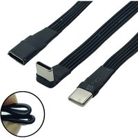USB C 2.0 Type C Cable 480Mbps Speed Type-C Charging Cable USB Type C Flat Soft Cord for External SSD,Phone,PowerBank,Laptops
