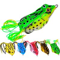 1 Pcs 5G 8.5G 13G 17.5G Frog Lure Soft Tube Bait Plastic Fishing Lure with Fishing Hooks Topwater Ray Frog Artificial 3D Eyes