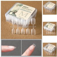 100 PCS/Box Press on Nails Ultra Thin Long Short Almond Shaped False Nails Pre Sized No Carving Grinding Fake Nail Tips