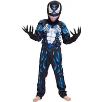 Kids Black Spider Costume Superhero Costume Onesie 3D Spandex Unisex Jumpsuit Bodysuit for Kids Halloween Cosplay