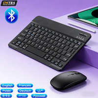Spanish/German Bluetooth Keyboard 10 inch for iPad Air Pro Wireless Rechargeable Keyboard for Phone Tablet Laptop Universal