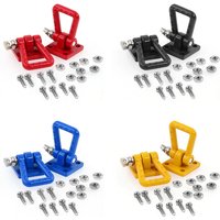 2PCS Simulation Metal Trailer Towing Buckle Tow Hooks for 1/10 RC Crawler Car Traxxas TRX4 Axial SCX10 RC4WD D90 Scale Parts
