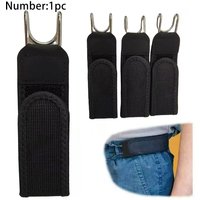 Portable Elastic Waist Belt Unisex Velcro Adjustable Strap with Metal Iron Hook Buckle