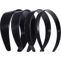 5pcs 1.8/2.8/3.8/4.8cm Wide Black Hairbands Simple Headbands Hair Bands For Women Girls DIY Handmade Hair Decoration Accessories