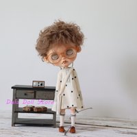 Dula Doll Clothes for Blythe Landoudou Landazz OB24 OB22 Licca 1/6 Doll Star White T-Shirt Long Dress
