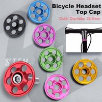 Bicycle Stem Top Cap Alluminum Alloy Road Mountain Bike Headset Cap Cover Screws Stem Spacers For 28.6mm MTB Fork Tube Cove