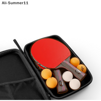 【R11】1pc Table Tennis Bat Cover Paddle EVA Bag Ping Pong Cases Zip Pocket Package 290x195x50mm Racket Bags Waterproof Covers