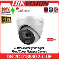 Original Hikvision 4K 8MP ColorVu Smart Hybrid Light POE IP-Kamera DS-2CD1383G2-LIUF MD 2.0 Menschenerkennung MIC SD-Steckplatz IP67