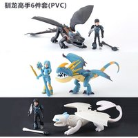 6 Pcs/Set How To Train Your Dragon Toothless Night Assemble Wings Pvc Action Figure Figurine Desktop Decoration For Collectors