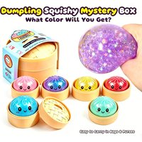 Colorful 6 Styles Glitter Dumpling Glitter Dumpling Squishy blind Box Dumplings Sensory Squeeze Toy for Stress Relief Toys
