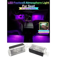LED Car Interior Decoration Footwell Light Bulbs Atmosphere Lamp Accessories For SEAT Leon 5F MK3 Ibiza ST Ateca Toledo Alhambra