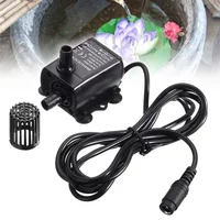 Ultra Quiet Submersible Water Pump DC 12V 10W Micro Fountain Pump Brushless Pump Filter Waterproof Aquarium 400L/H