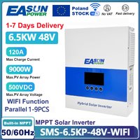 Easun 6500W 2000W hybride zonne-omvormer 12V 48V MPPT 120A batterijladerregelaar zuivere sinusgolf off-grid omvormer met wifi