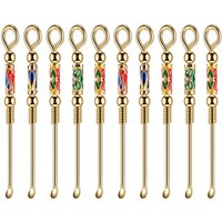 10pcs Metal Tiny Spoon Mini Spoon Shovel for Powder Herb Cool Gadget for Men Smoking Accessories