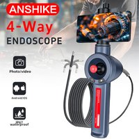 ANSHIK 720° Joystick Articulating Borescope 3.9mm 4 Ways 1MP Endoscope Inspection Camera 6 Adjustable LED Lights for IOS&Android
