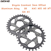 DECKAS Bicycle Chainring 30/32/34/36/38T SR Crankset 3mm Offset Aluminum Alloy forSRAM XX1 XO1 XO X9 ForGX X1 Cycling Part