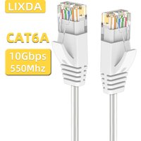 Ultra Slim Cat6A Ethernet Cable LAN Ethernet Cable 10Gbps 550MHz UTP Cat 6a Network Cable Thin Patch Cable for Router, Modem
