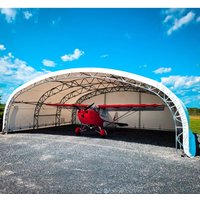 Aluminum PVC Coated Metal Carport, Aircraft Hangar Design Waterproof Garage Canopy with Galvanized Steel Frame