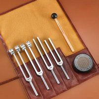 Four Piece Tuning Fork Set 128HZ 136.1HZ 256HZ 384HZ Tuning Fork Voice Over Fork Activator Ear Picking Professional Tool Set