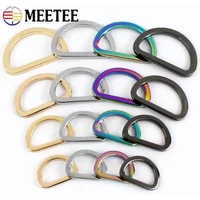 50Pcs 16-38mm D Rings Metal Buckles for Bag Strap Belt Loops Handbag Webbing Clasp Connector Leather Hook DIY Hardware Accessory