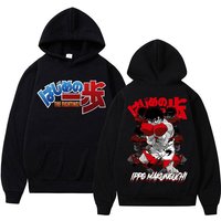 Anime Hajime No Ippo Kamogawa Boxing Gym Hoodie Makunouchi Takamura KGB Sportwear Oversized Fleece Casual Tracksuit Streetwear