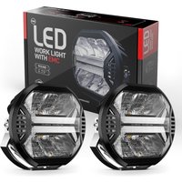 Emark Approved Car Led Work Light Bar 5.75/4 Inch Amber DRL Auto Light Fog Lamp for Car SUV Truck 4x4 Boat ATV Barra Spotlight