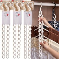 1/6pcs Magic Hangers Space Saving Hanger Closet Space Saver Hanger Organizer Multi Hangers Sturdy Plastic Clothes Storage