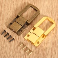1pc Vintage Box Latch Hasps 30*24m Wooden Jewelry Box Decorative Padlock Hasps Latch With Screw Furniture Hardware