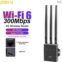 Plery CAT4 4G LTE WiFi Router WiFi6 300Mbps SIM Modem Wireless WiFi Modem Support 32+ Device WIFI Router for Asia Africa Europe