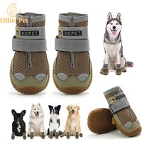 Silicone Dog Shoes Waterproof Motion Outdoor Dog Boots Winter Warm Pet Snow Booties Anti-slip Rain Shoes for Medium Large Dog