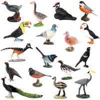 Owl Flamingo Turkey Toucan Seahawk Model Animal Figurines Plastic Bird Toy Action Figure Jungle Adventures Kids Gifts Forest zoo
