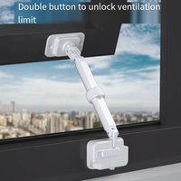 Multifunction ABS Window Lock No Punching Anti-theft Window Restrictor Adjustable Safety Buckle Window Stopper Home