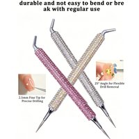 1pcs Dual-ended Rhinestone Picker Pen Nail Art Dotting Tool 2-in-1 Dotting Pen For Nail Charms Gems DIY Manicure Decoration Tool