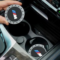 2pcs Car Water Cup Bottle Holder Anti-slip Pad Waterproof Mat for BMW M E46 E39 E90 E36 E60 E34 E30 F30 G20 X1 X2 X3 X5 X6