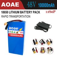 48V 100000mAh lithium battery pack 100% original 18650 13S6P suitable for 250W~2000W Citycoco scooter