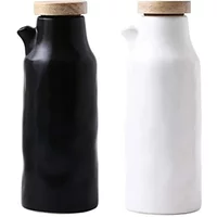 400ml Ceramic Olive Oil Pot Sauce Vinegar Cruet Bottle Liquid Condiment Dispenser Seasoning Can Gravy Boat Kitchen Cooking Tools