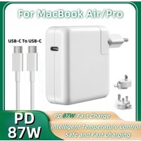 PD 87W USB-C Fast Charger for MacBook Air/Pro Series, Safe and Convenient PD Fast Charging Power Adapter