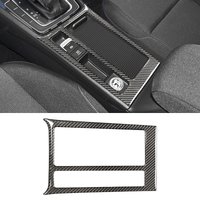 Carbon Fiber Car Cup Holder Frame Panel Sticker Decals Interior Decor Accessories for For Volkswagen Vw Golf 7 GTI MK7 2013-2019