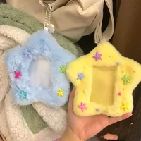 2Pcs/Set 3 inch Photocard Holder Ita Bag Plush Protector Case Anime Keychain Card Holder Decoration Bag Gift