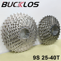 AliExpress BUCKLOS Bicycle 9S Freewheel 25T 28T 32T 34T 36T 40T Bike Cassette MTB Road Bike Sprocket HG Structure Bicycle Freewheel