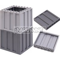 Marumine 30PCS 23405 Panel 1x6x5 Corrugated Plate MOC Model Kit Container Car Track Accessories Building Bricks Idea Parts