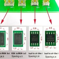 1pcs mil probe line for Sop8 soic8 wson chip download burn write probe spring needle flash eeprom chip burner cable Sop8 wson