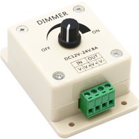 DC-DC 8A Adjustable speed controller DC 12V LED dimmer 12V moving knob switch PWM single-channel 8A low voltage 12-24V